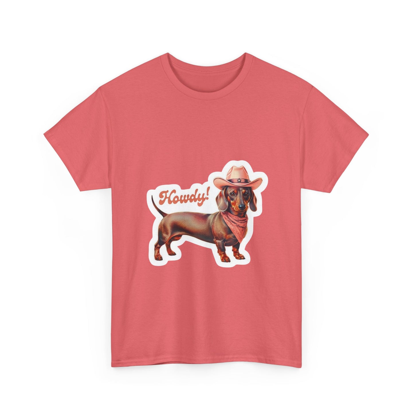 Howdy Dachshund Tee, Funny Dog Shirt, Unisex Casual T-Shirt, Pet Lover Gift, Summer BBQ Outfit, Birthday Present