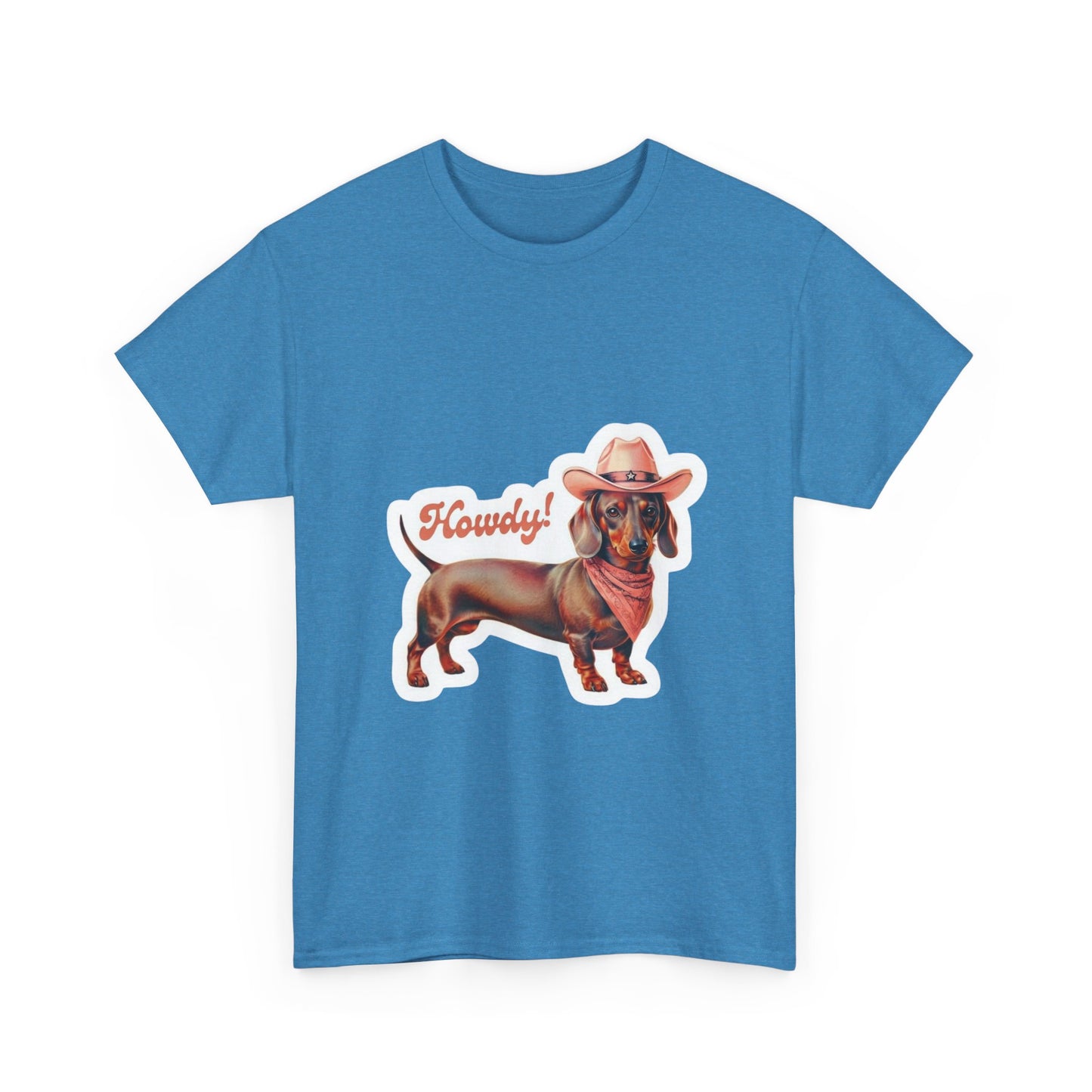 Howdy Dachshund Tee, Funny Dog Shirt, Unisex Casual T-Shirt, Pet Lover Gift, Summer BBQ Outfit, Birthday Present