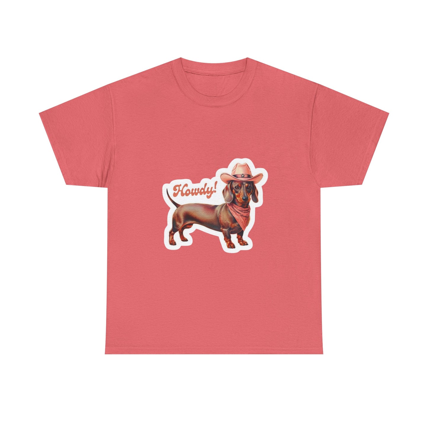 Howdy Dachshund Tee, Funny Dog Shirt, Unisex Casual T-Shirt, Pet Lover Gift, Summer BBQ Outfit, Birthday Present