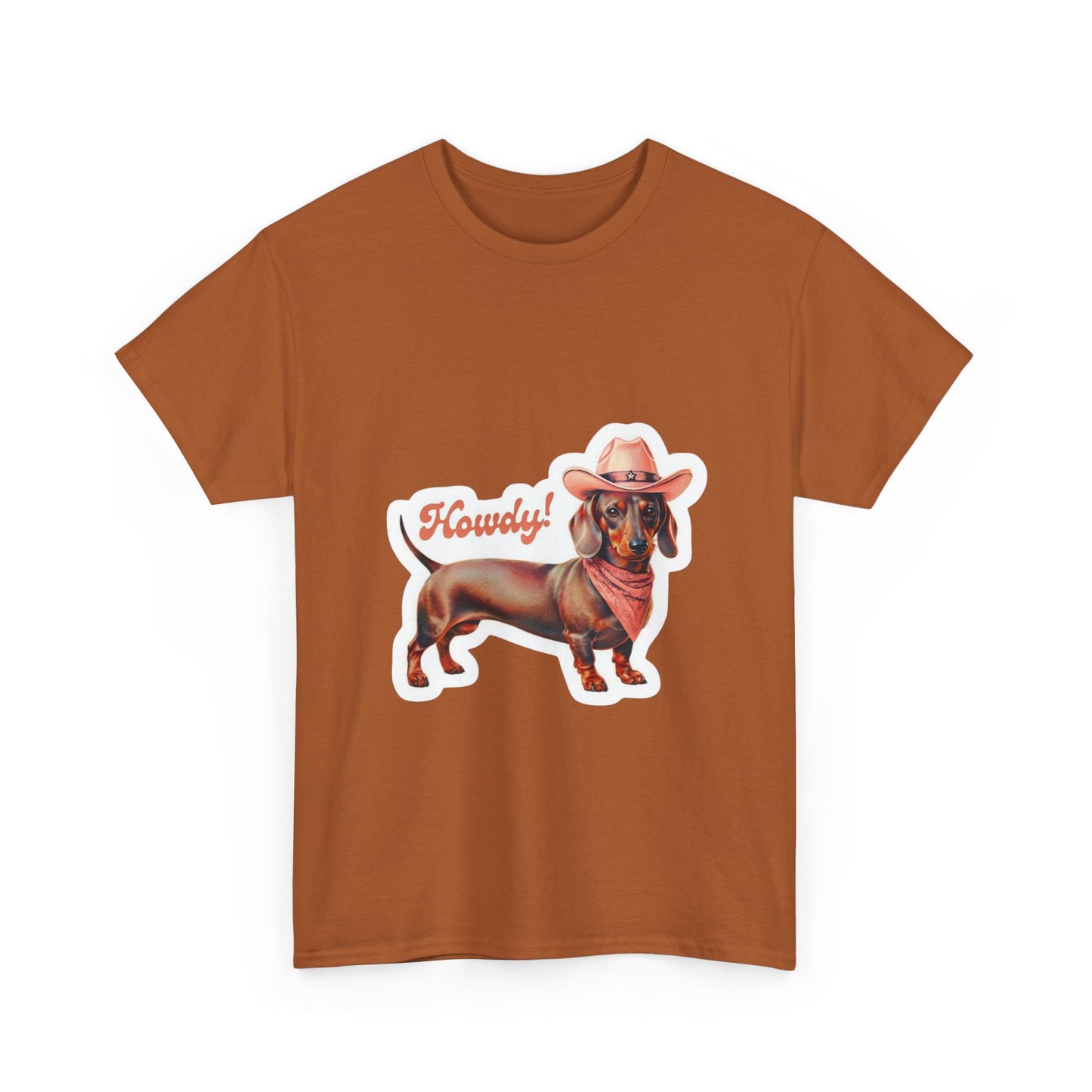 Howdy Dachshund Tee, Funny Dog Shirt, Unisex Casual T-Shirt, Pet Lover Gift, Summer BBQ Outfit, Birthday Present