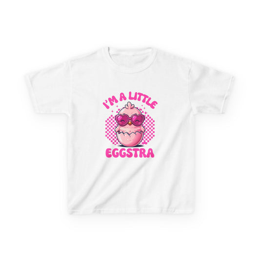 Whimsical Kids Tee - "I'm a Little Eggstra" - Fun Gift for Birthdays, Easter, Playdates, Celebrations, Everyday Wear