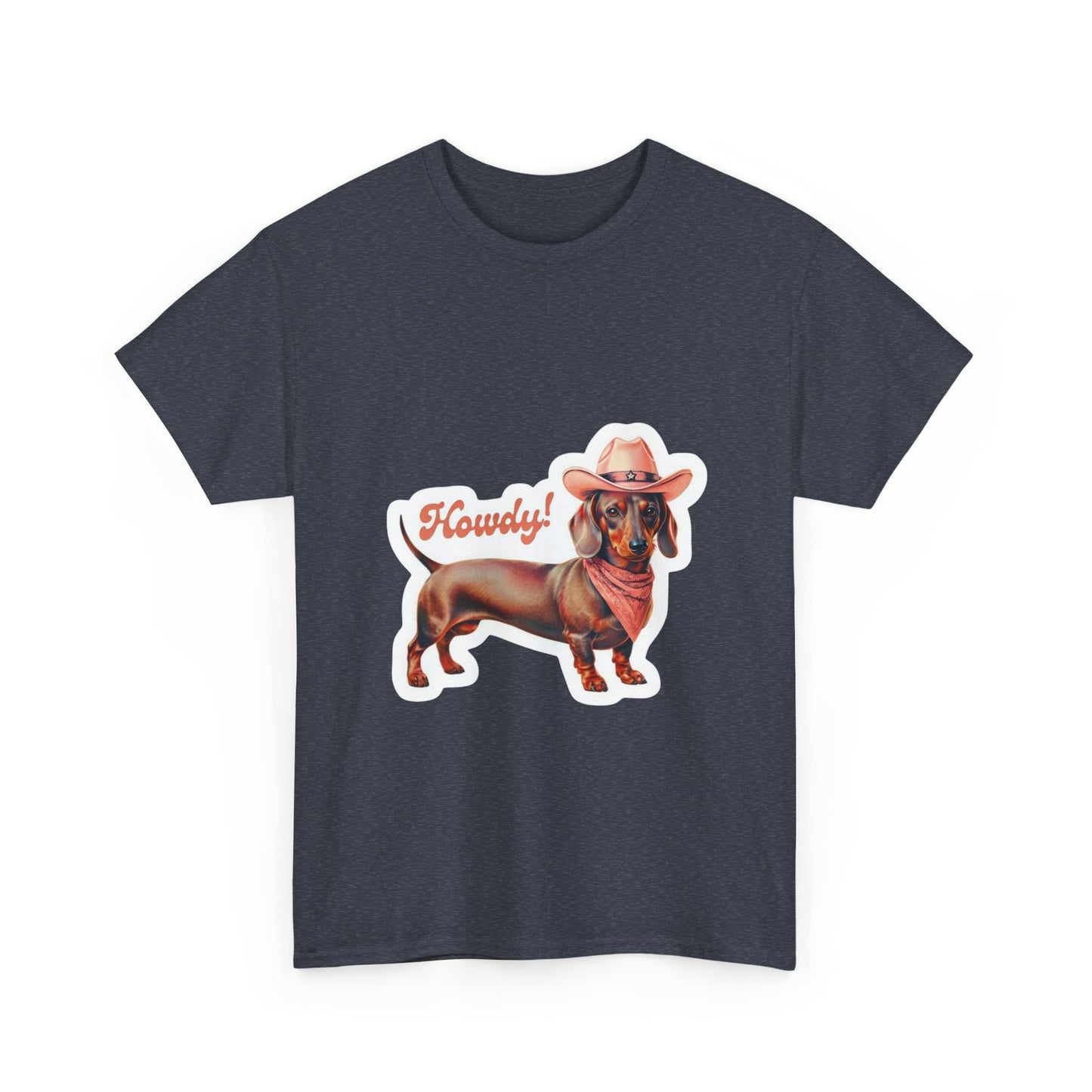 Howdy Dachshund Tee, Funny Dog Shirt, Unisex Casual T-Shirt, Pet Lover Gift, Summer BBQ Outfit, Birthday Present