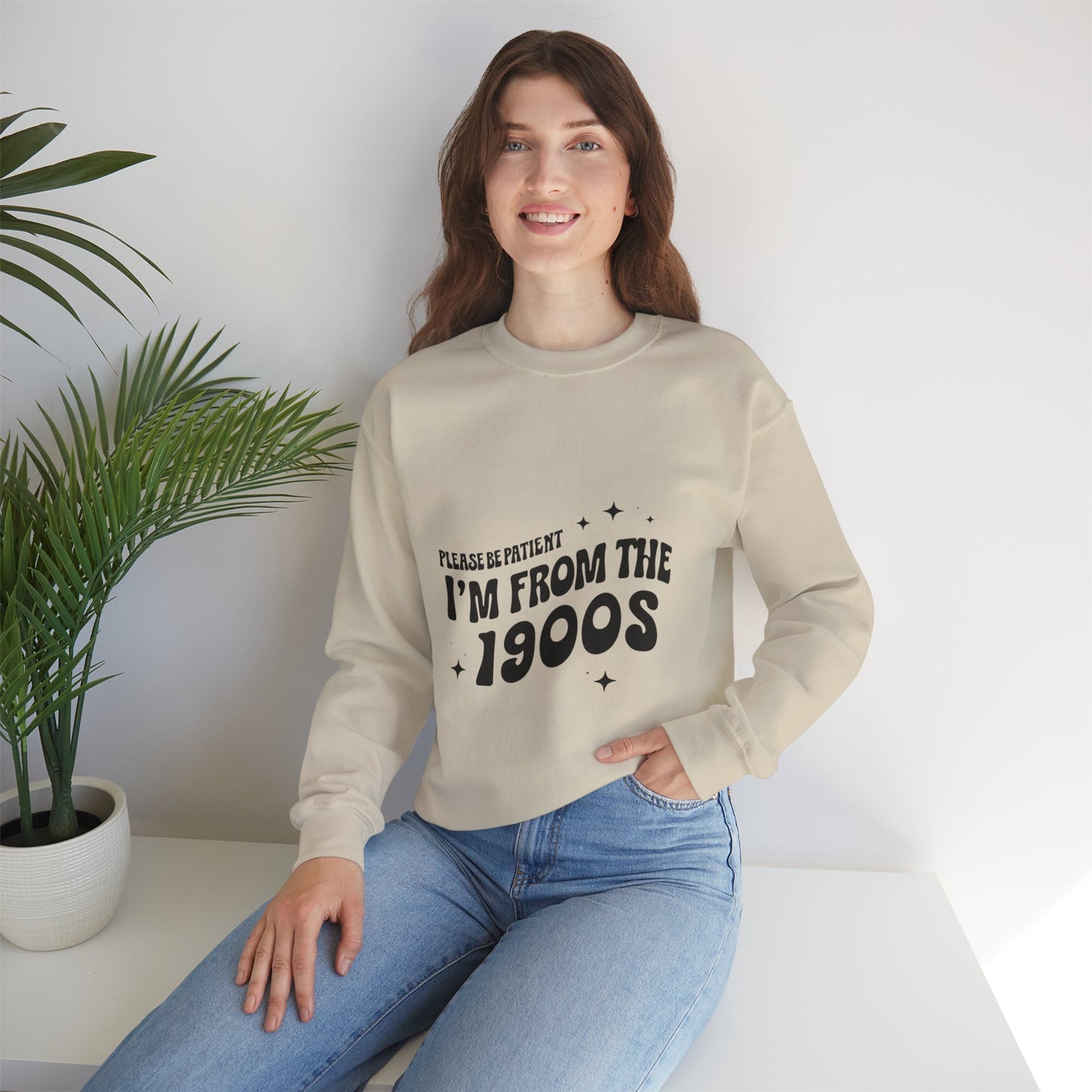 Retro 'I'm From the 1900s' Unisex Crewneck Sweatshirt - Cozy Vintage Style