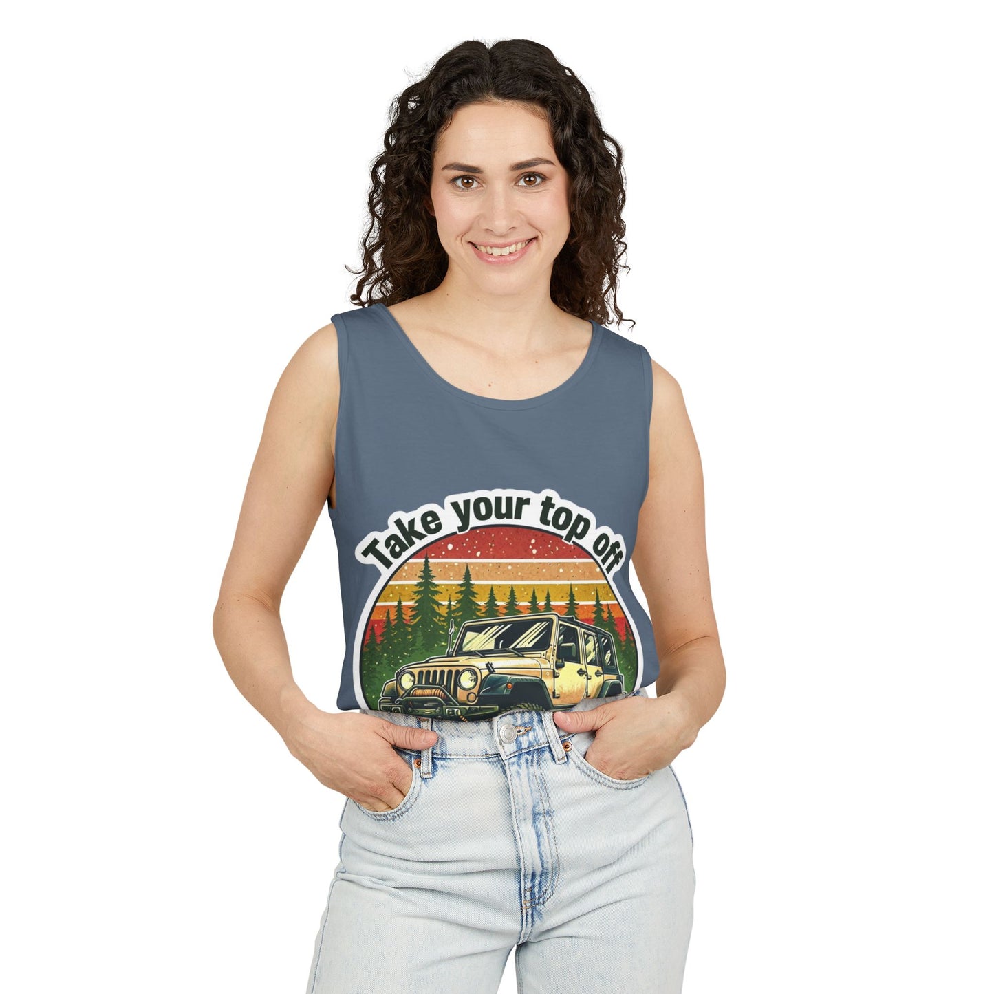 Adventure Jeep Tank Top - Take Your Top Off, Unisex Summer Shirt, Off-Roading Gear, Casual Beach Wear, Great for Road Trips