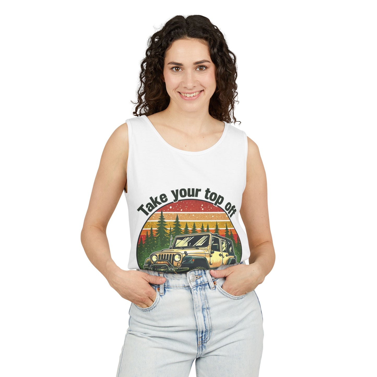 Adventure Jeep Tank Top - Take Your Top Off, Unisex Summer Shirt, Off-Roading Gear, Casual Beach Wear, Great for Road Trips