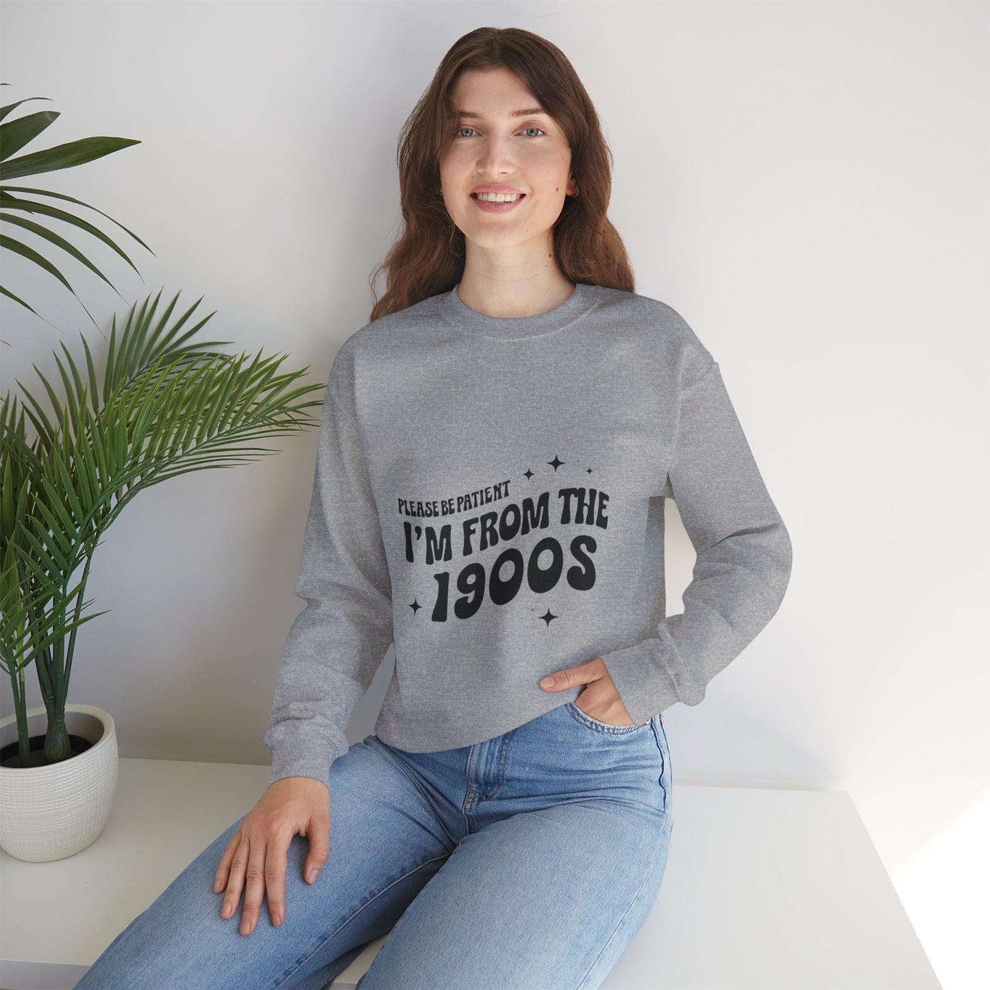 Retro 'I'm From the 1900s' Unisex Crewneck Sweatshirt - Cozy Vintage Style