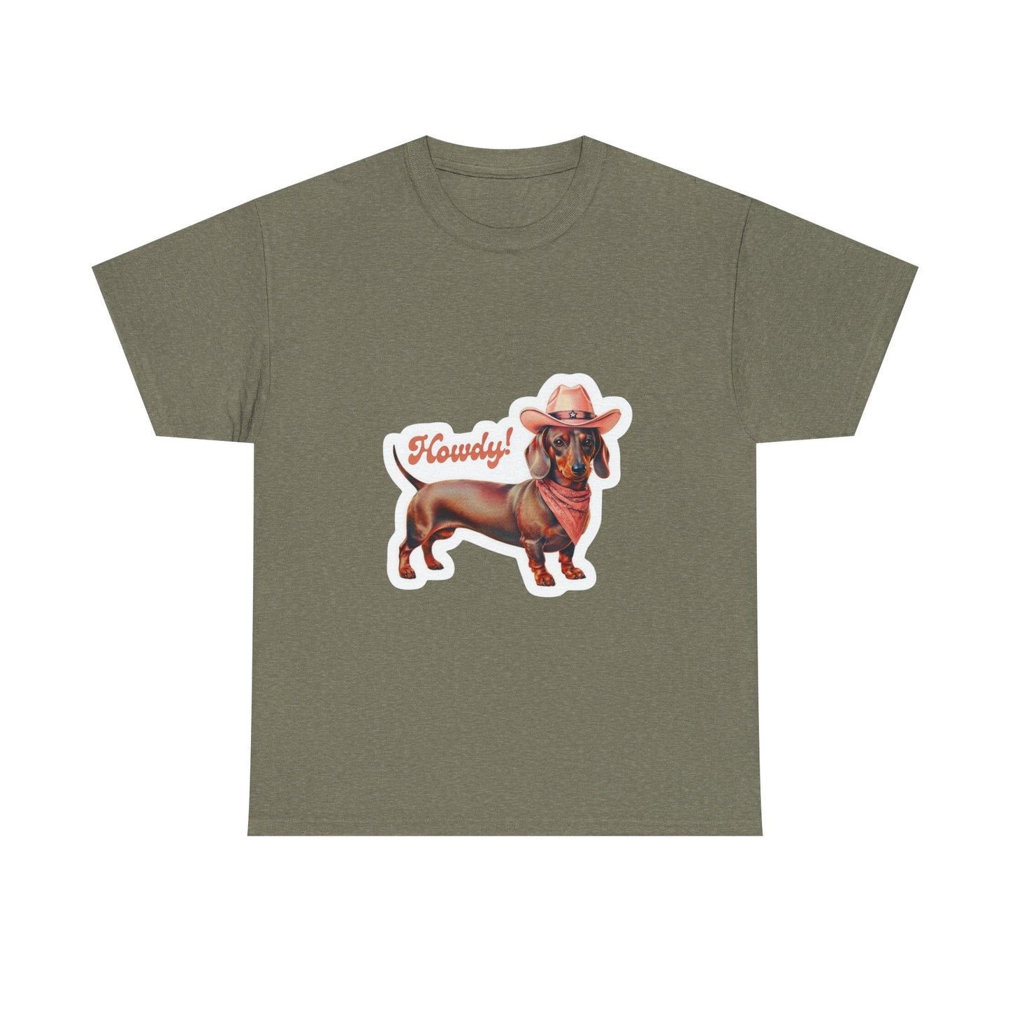 Howdy Dachshund Tee, Funny Dog Shirt, Unisex Casual T-Shirt, Pet Lover Gift, Summer BBQ Outfit, Birthday Present