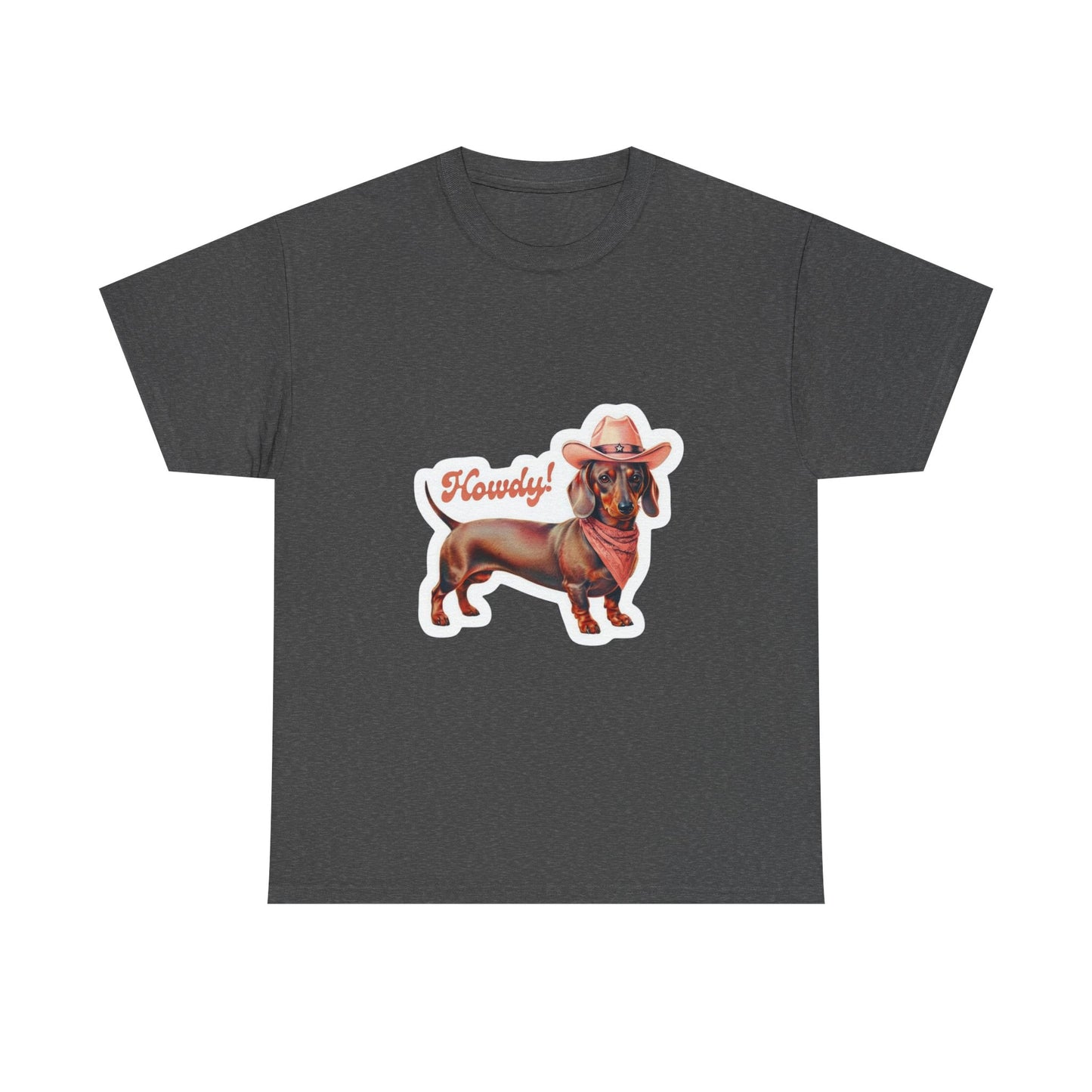 Howdy Dachshund Tee, Funny Dog Shirt, Unisex Casual T-Shirt, Pet Lover Gift, Summer BBQ Outfit, Birthday Present